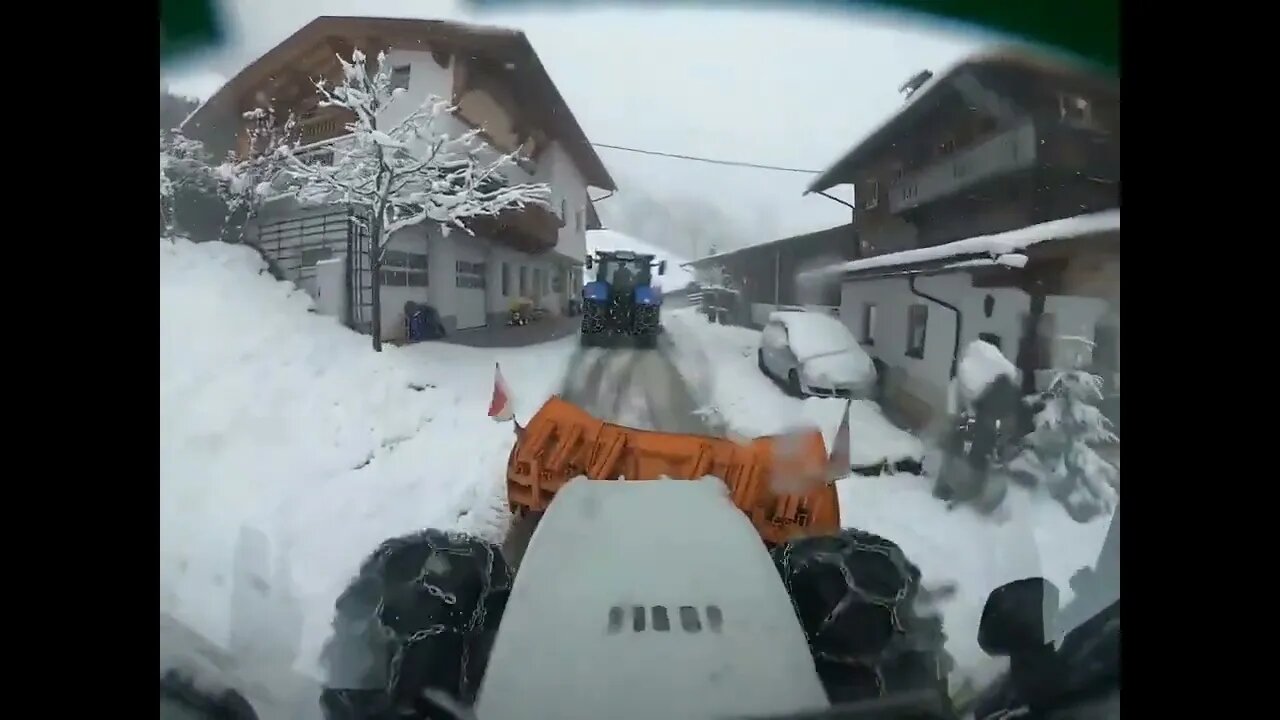 Schneeräumung Steyr CVT 170 Winter 2021 22 #snow last Year #winterdienst #viral #alps #sound $$$$ 1