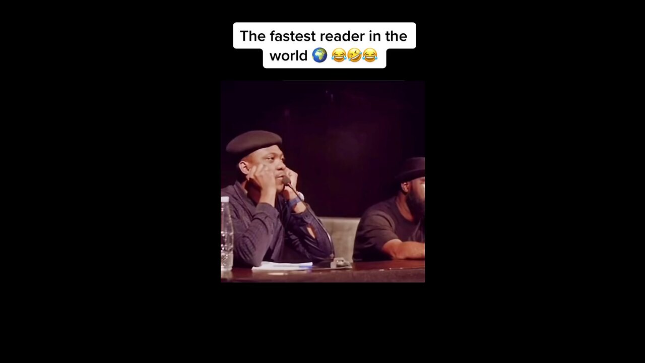 Video of man who claims to be fastest reader