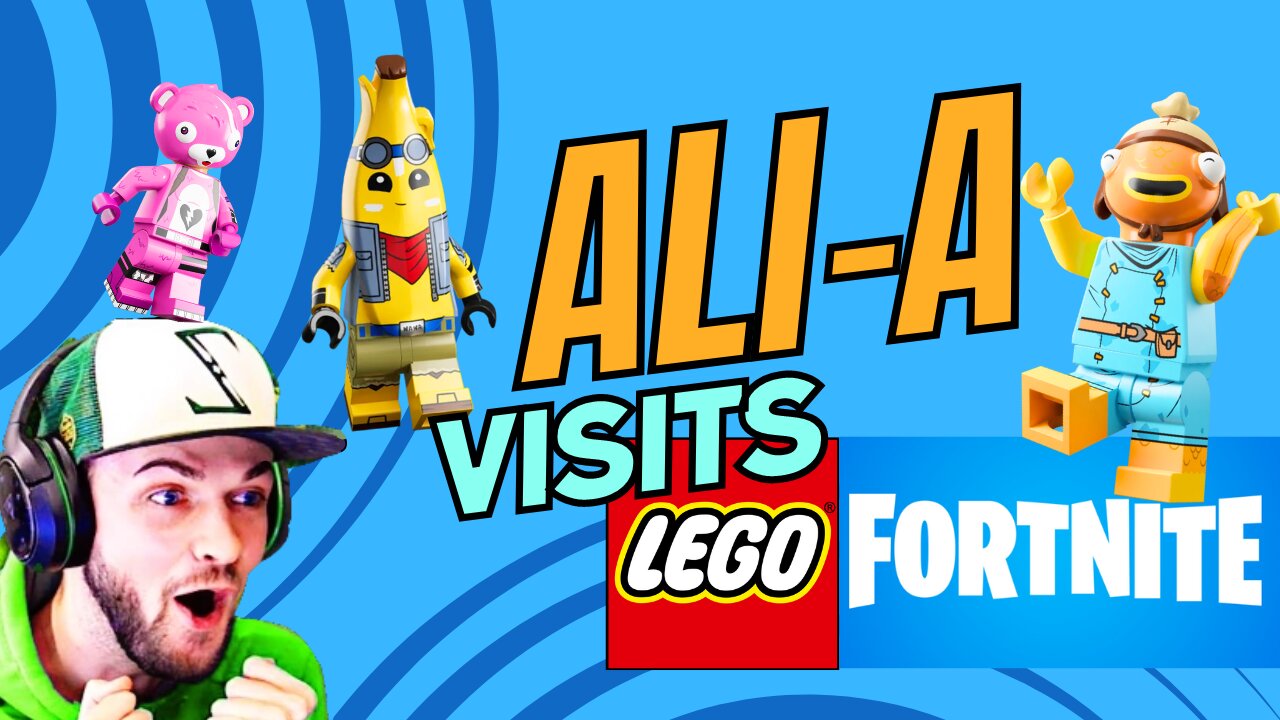 Ali-A visits my Lego Fortnite survival world!