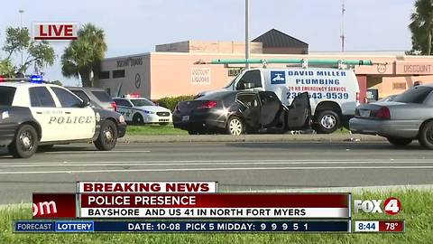 Police presence at crash on Bayshore Road in North Fort Myers