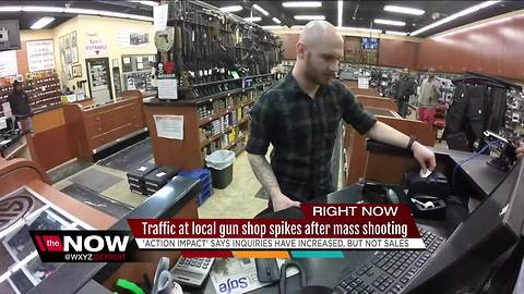 Traffic at local gun shop spikes after mass shootings