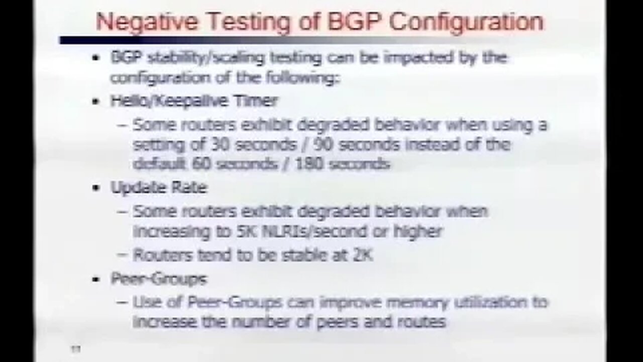 BGP Testing Why Be so Negative