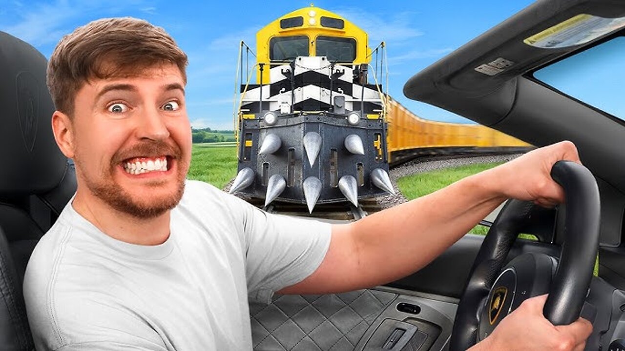 Reacting to Mr Beast's "Train Vs Lamborghini" Video!!!!