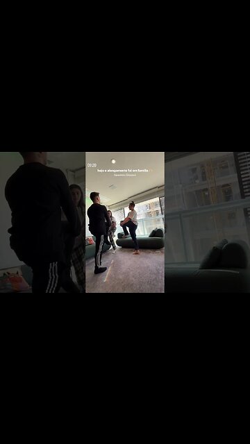 hoje o alongamento foi em família #shorts