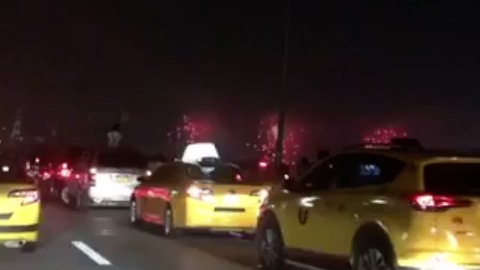 Fireworks Cause Major Traffic Jam in New York City