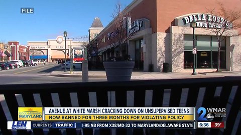 The Avenue at White Marsh will ban youth under 17-years old, if found on property after 9pm