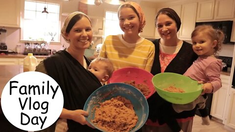 Family Vlog day/ Making Cookies/ Morning Chores/ What a Day is like with 6 kids!!!