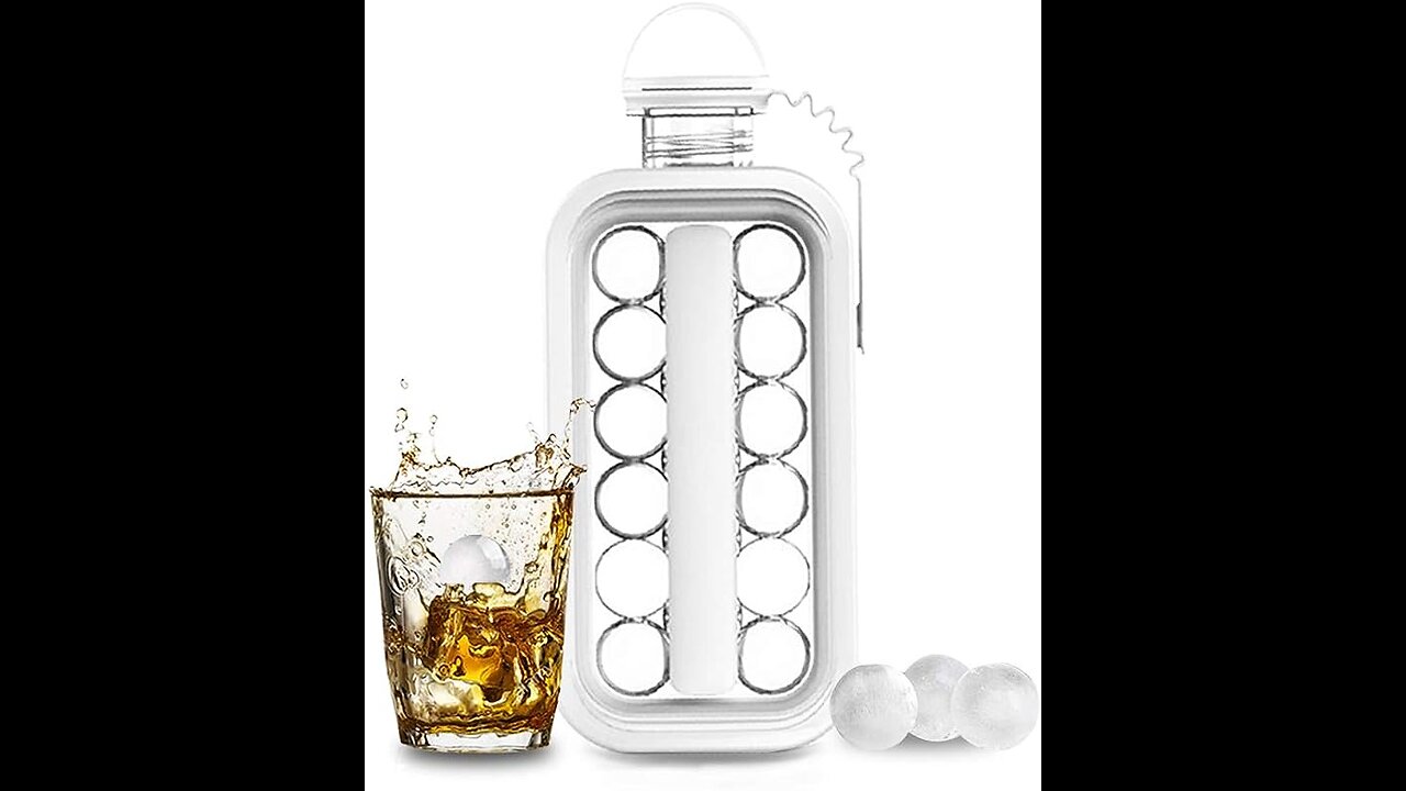 Ice Cube Molds,Ice Cube Trays, 2 in 1 Portable Ice Ball Maker Kettle