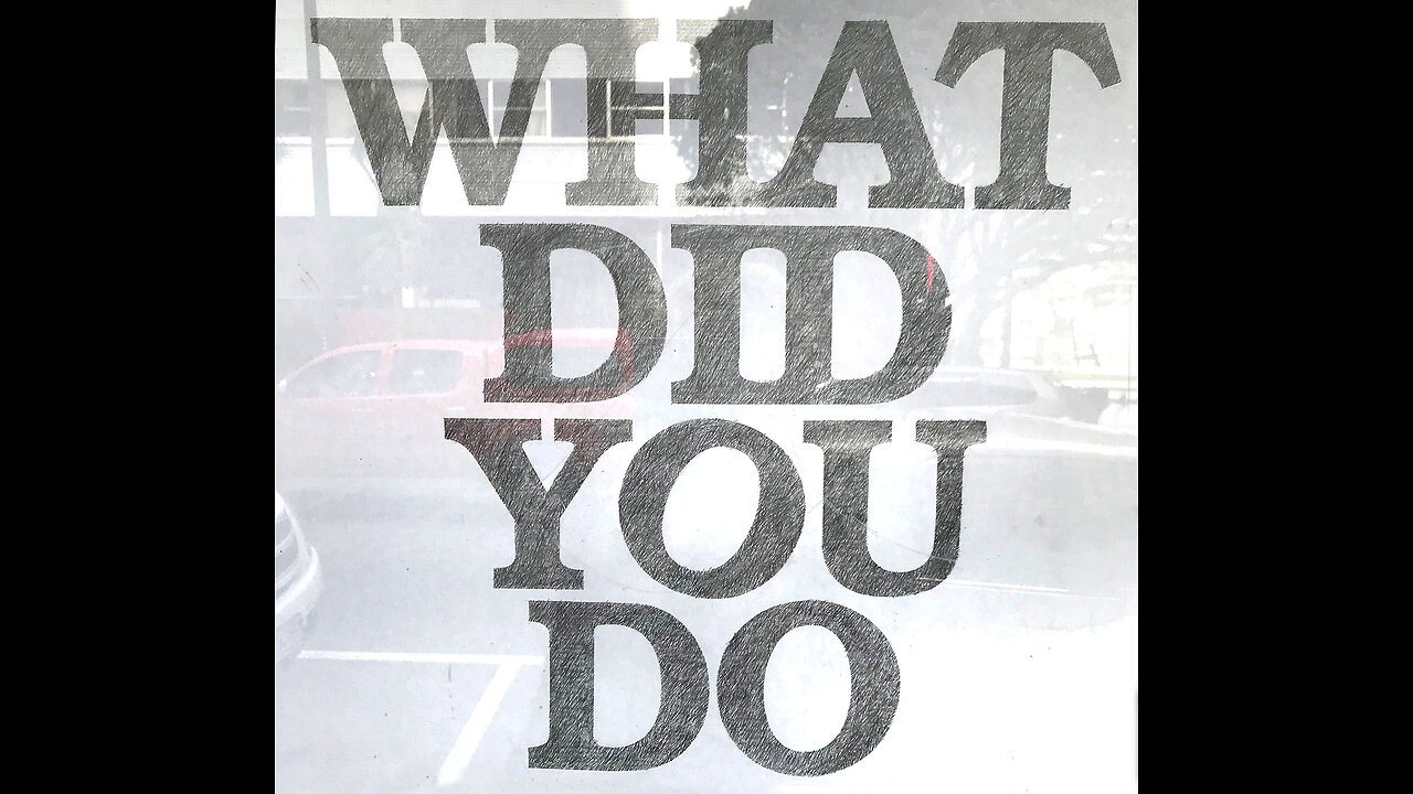 What Did You Do?