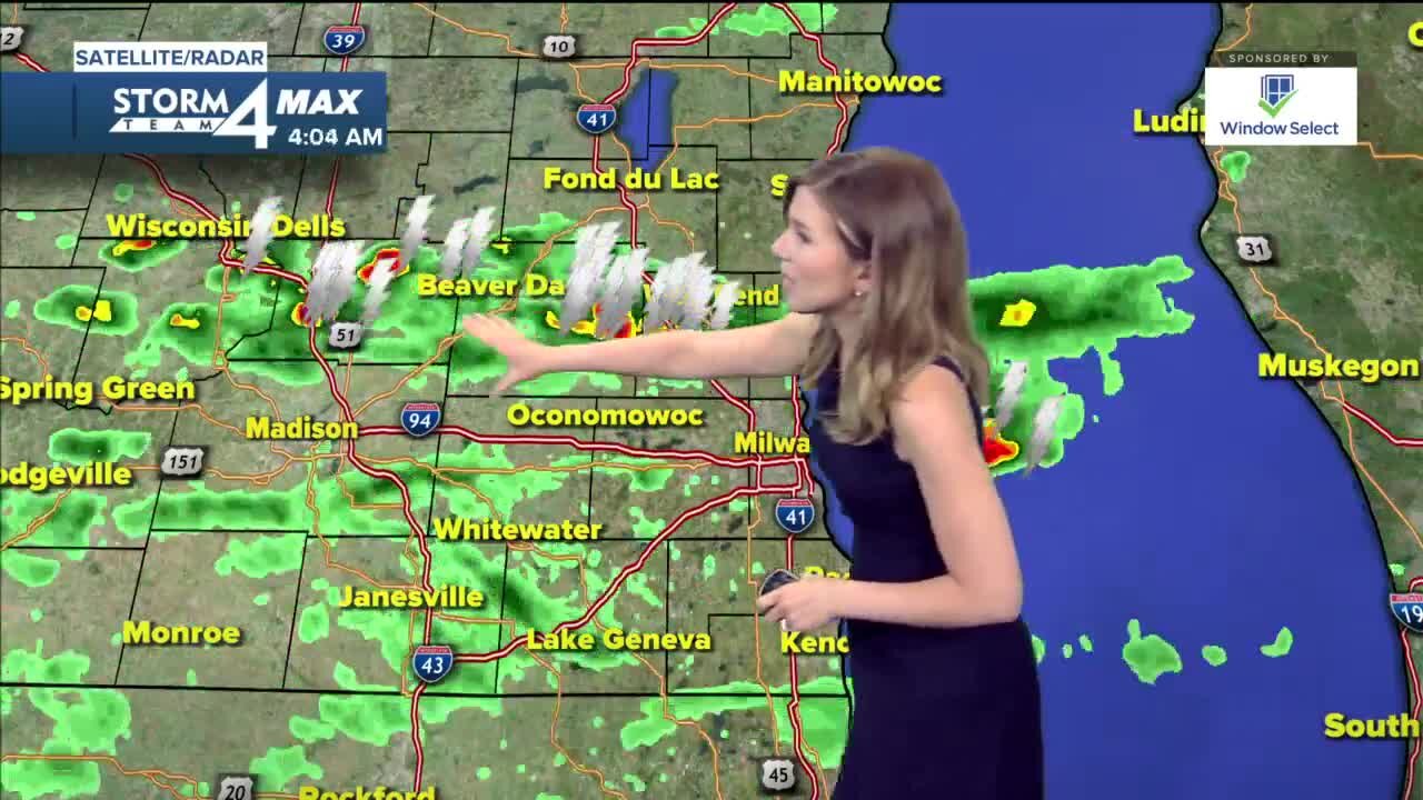 Morning thunderstorms clear out, sunny skies ahead