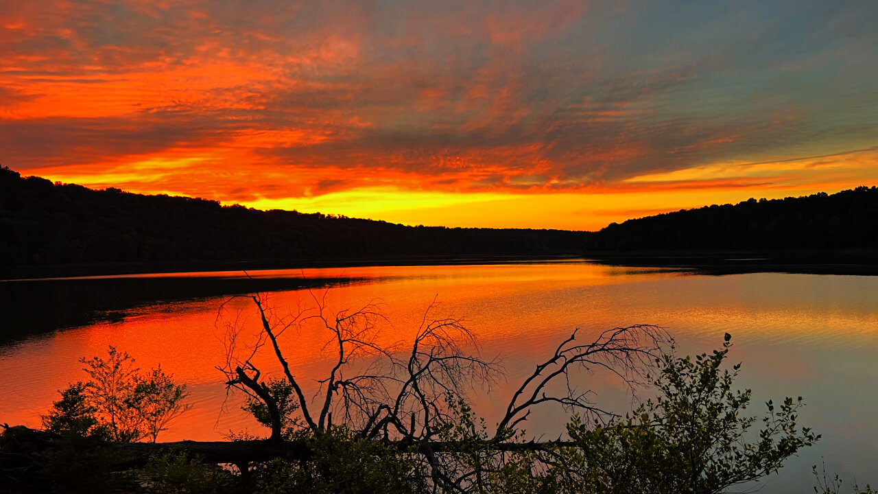 Summer Kayak Camping on a Lake