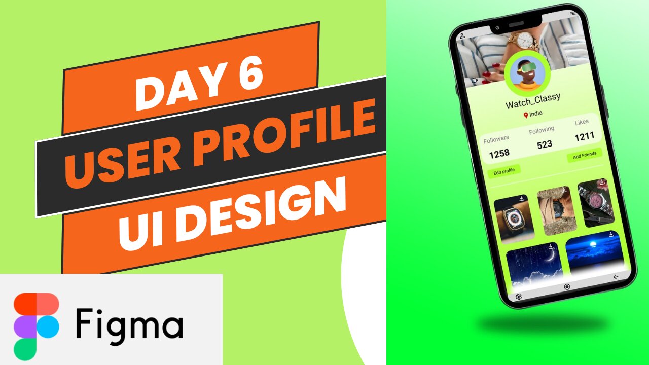 "Day 6 UI Design Challenge: Creating a Stunning User Profile in Figma"