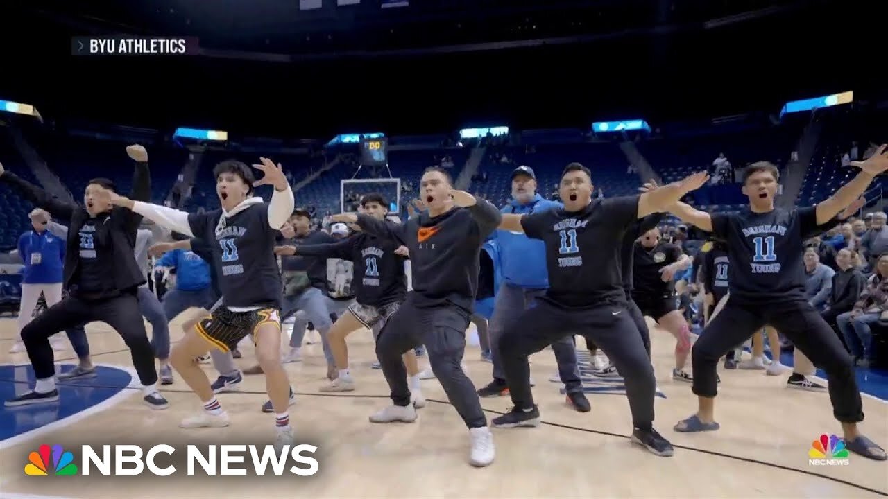 Family and friends surprise BYU basketball player by performing Haka