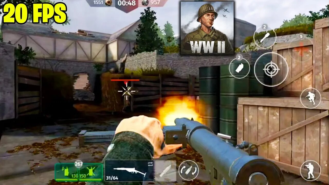 World War 2 de Android Rodando em Celular Fraco