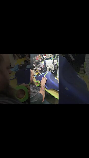 Taping Off Motorcycle Graphics