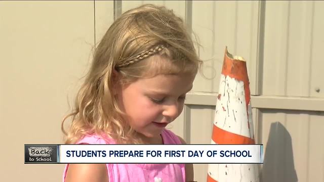 Lydia gets ready for her first-ever day of school