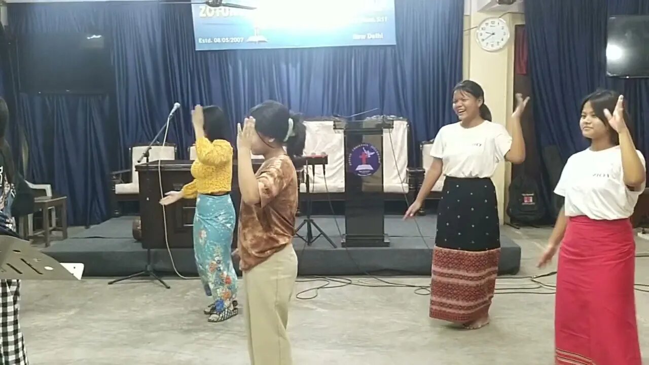 Zotung Christian Fellowship Sunday School Senior Action Song Behind video 2023