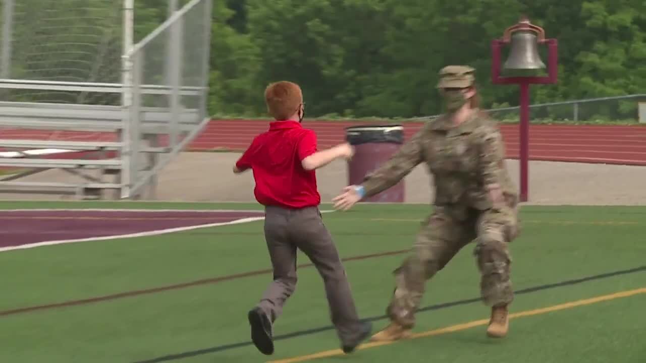 WATCH: Forest Hills 6th-grader's surprise reunion with mom