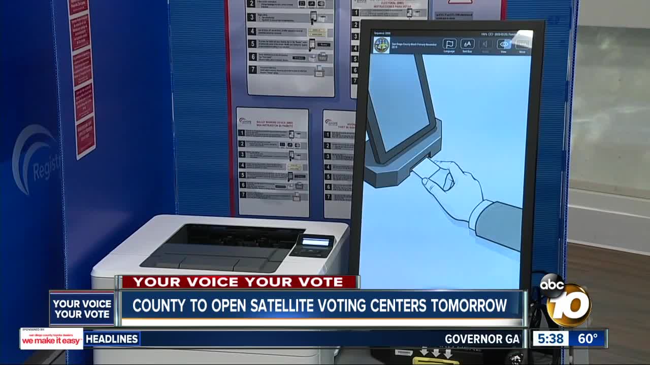 County opening satellite voting centers this weekend