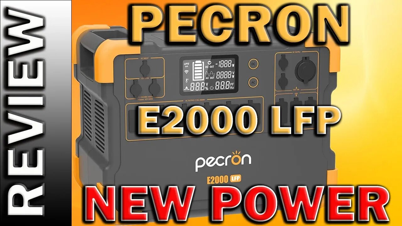 Pecron E2000LFP Portable Power Station Expandable To 8064Wh Solar Generator LiFePO4 Battery Review