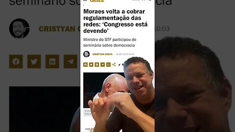 Alexandre de Moraes volta a cobrar regulamentação das Redes sociais #shortsvideo