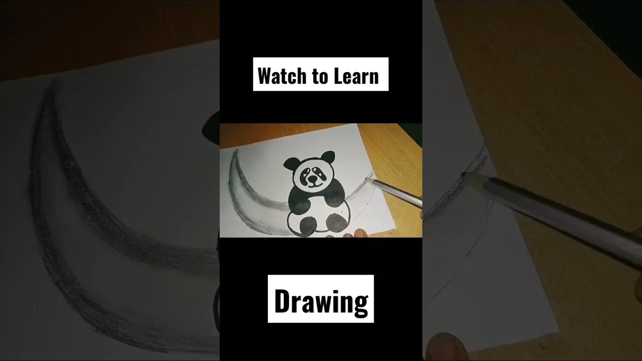 How to Draw a Cute Panda #howtodraw #shorts #drawing