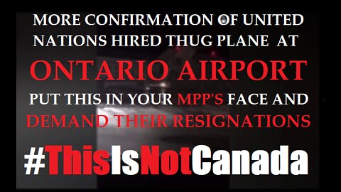 ANOTHER CONFIRMED SIGHTING OF UNITED NATIONS GLOBAL TERRORIST COP SHUTTLE IN ONTARIO