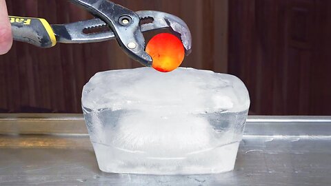 1000 DEGREE METAL BALL VS ICE - EXPERIMENT