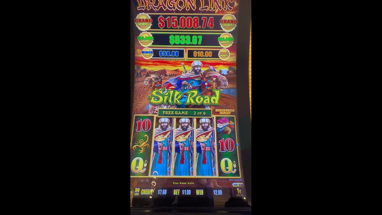 DRAGON LINK Silk Road Slot Machine BONUS ! #reslot #slotmachine #bonus #slots #dragonlink