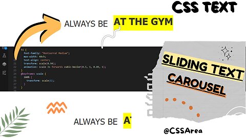 Learn How I Did This Sliding Text Animation Carousel ! | Website Animation HTML AND CSS |