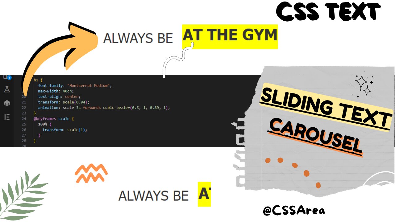 Learn How I Did This Sliding Text Animation Carousel ! | Website Animation HTML AND CSS |