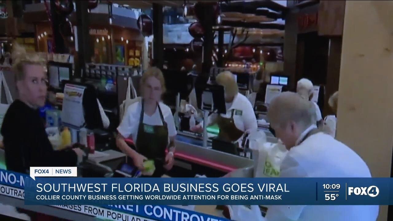 Video of a mask-less scene in Southwest Florida business goes viral