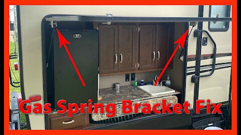 RV Gas Spring/Strut Bracket Repair