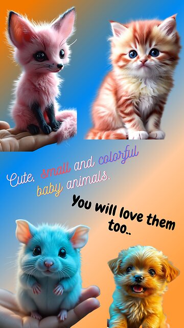 Cute, small and colorful baby animals | AI-generated video #ai