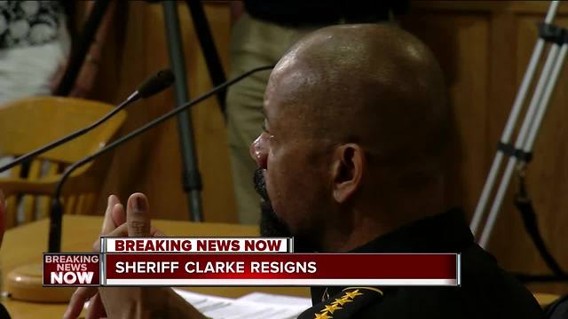 Milwaukee County Sheriff David Clarke has resigned