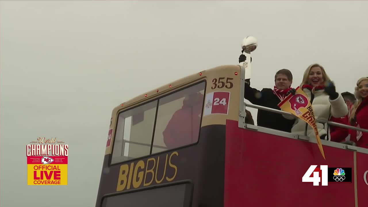 Watch as the Chiefs Kingdom Champions Parade begins to roll out