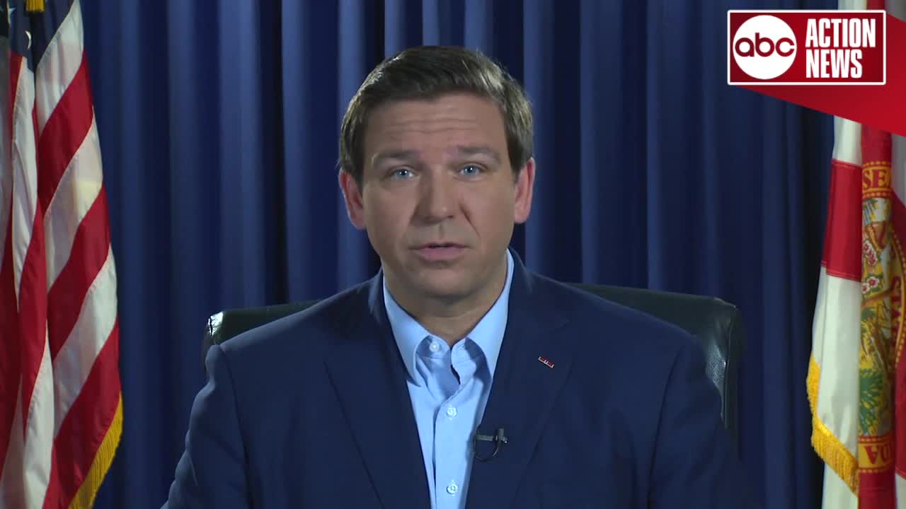 Ron DeSantis speaks following order