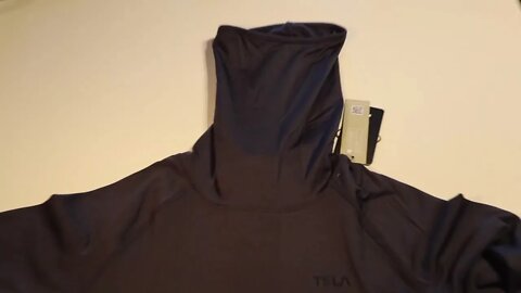 TSLA Men's Long Sleeve & Neck Thermal Compression Shirt Base Layer Close Up