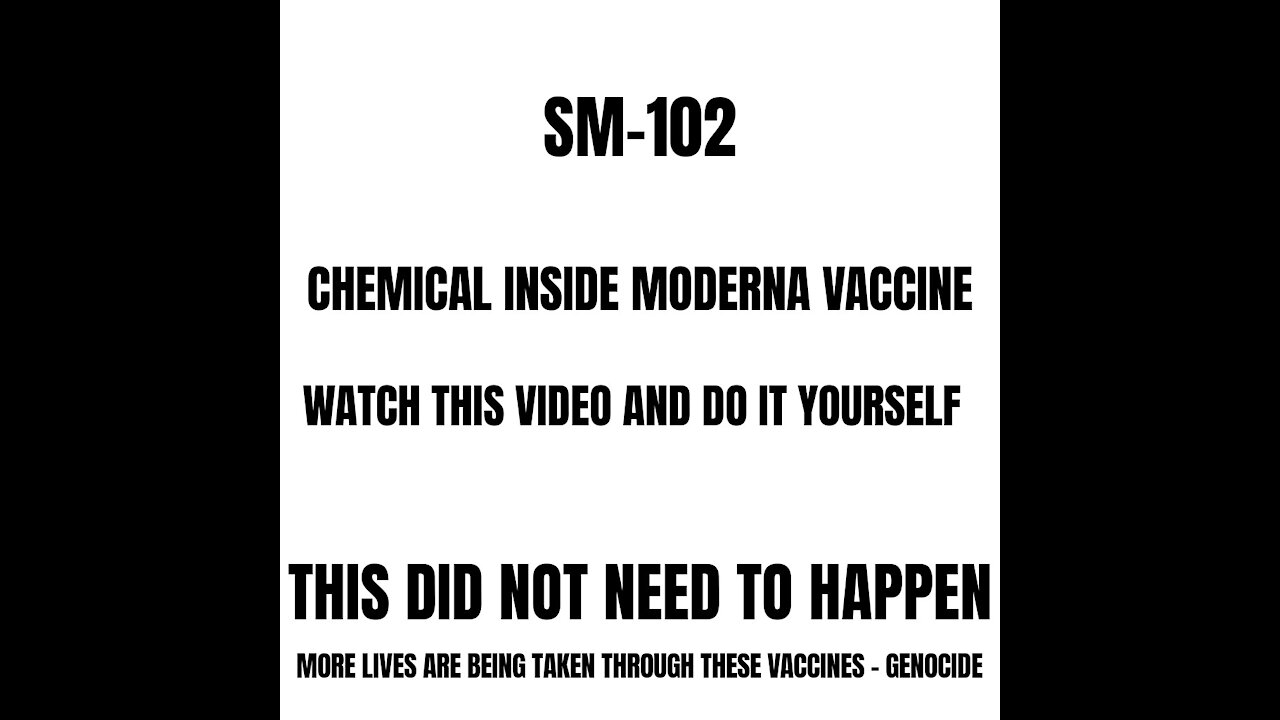 SM-102 Chemical Inside Moderna Vaccine