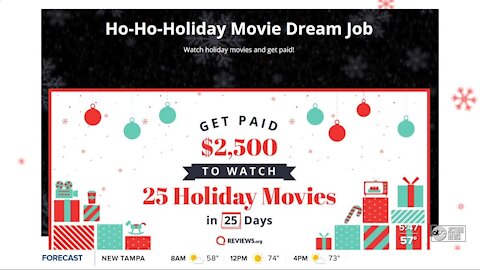 Get paid $2,500 to watch 25 holiday movies in 25 days