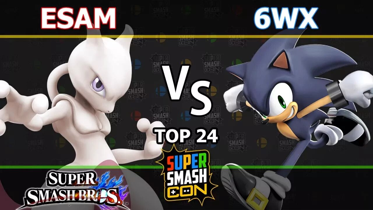 PG|ESAM (Mewtwo & Pikachu) vs. 6WX (Sonic) - Wii U Singles Top 16 - SSC2017