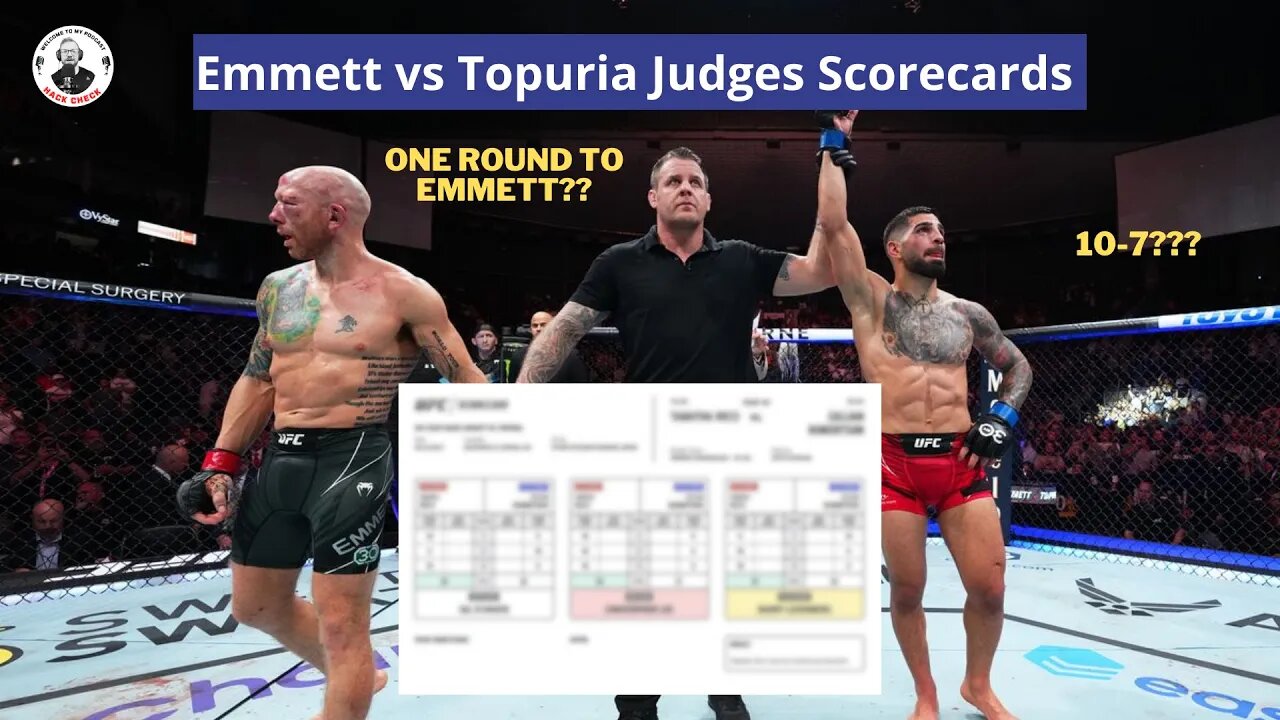 Josh Emmett vs Illia Topuria Judges Scorecards