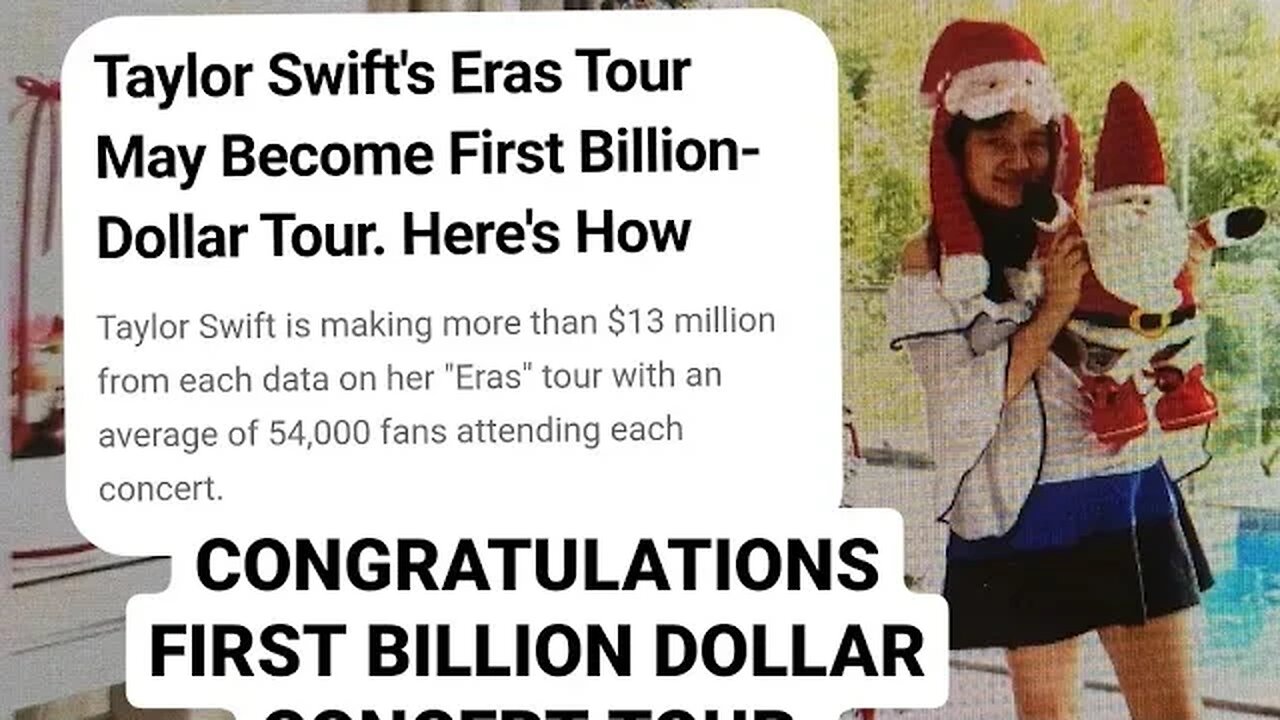 CONGRATULATION TAYLOR SWIFT THE FIRST BILLION DOLLAR CONCERTS TOUR OF WORLD !!! GOOD SWIFT FANS !!!