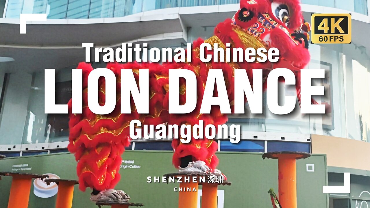 We Witnessed a Guangdong Style Traditional Chinese Lion Dance in Shenzhen! 🇨🇳