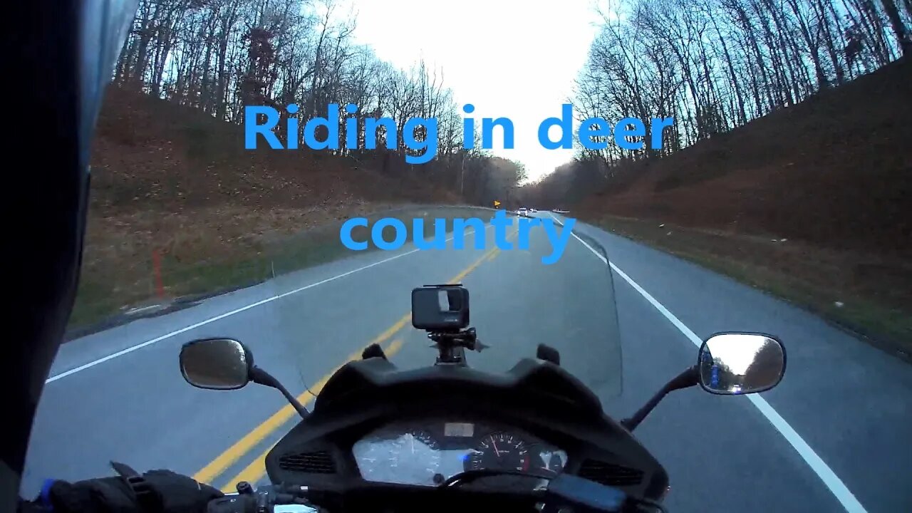 Riding Honda NT700V motorcycle in Lancaster County Pennsylvania opening day of deer season 2022