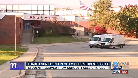 Loaded gun found on Old Mill High School student