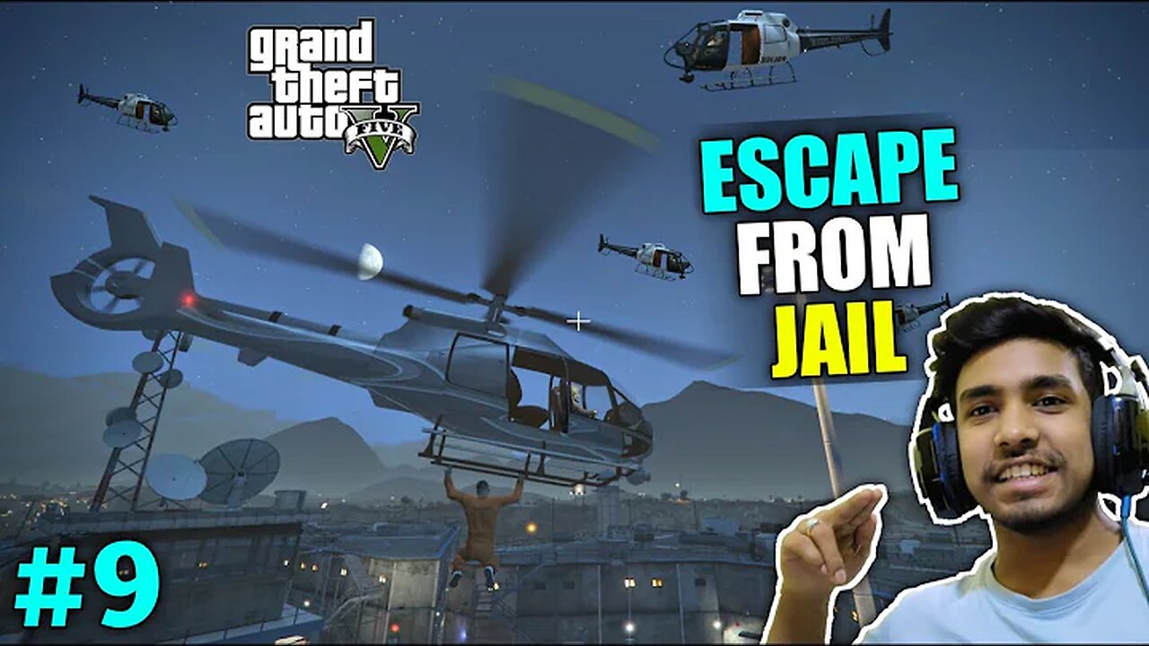 FRANKLIN ESCAPE FROM PRISON | GTA V GAMEPLAY #9