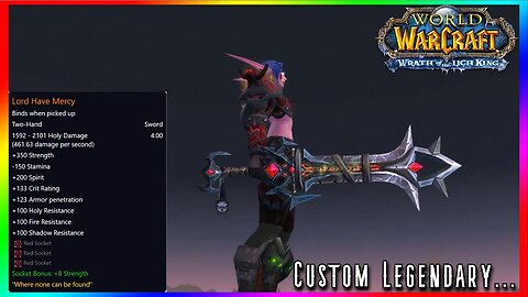 WoW WotLK Classic PvP: I MADE MY OWN LEGENDARY (Arms Warrior) Level 80 PvP - SPP