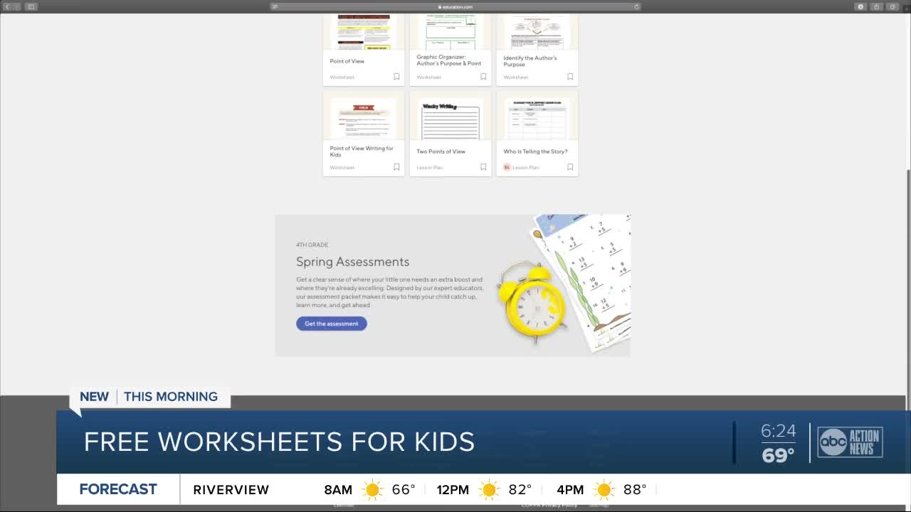 Education.com offering free worksheets for preschoolers and elementary students