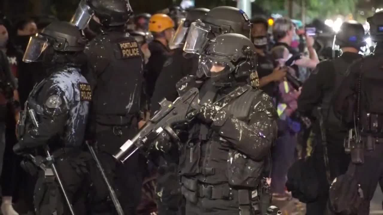 Late night protest in Portland, Oregon, declared unlawful